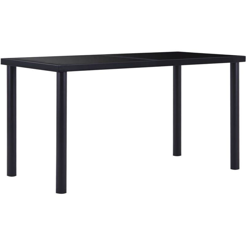 Esstisch Schwarz 140 X 70 X 75 Cm Hartglas Vidaxl