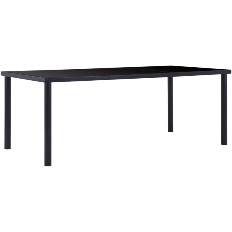 Esstisch Schwarz 200 X 100 X 75 Cm Hartglas Vidaxl