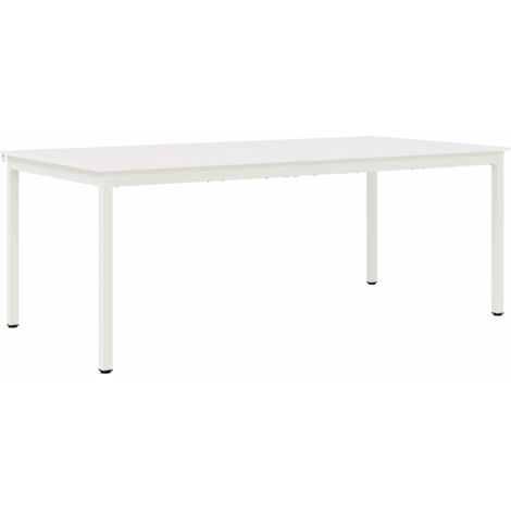 Esstisch Weiß 200 x 100 x 75 cm Massives Kiefernholz vidaXL