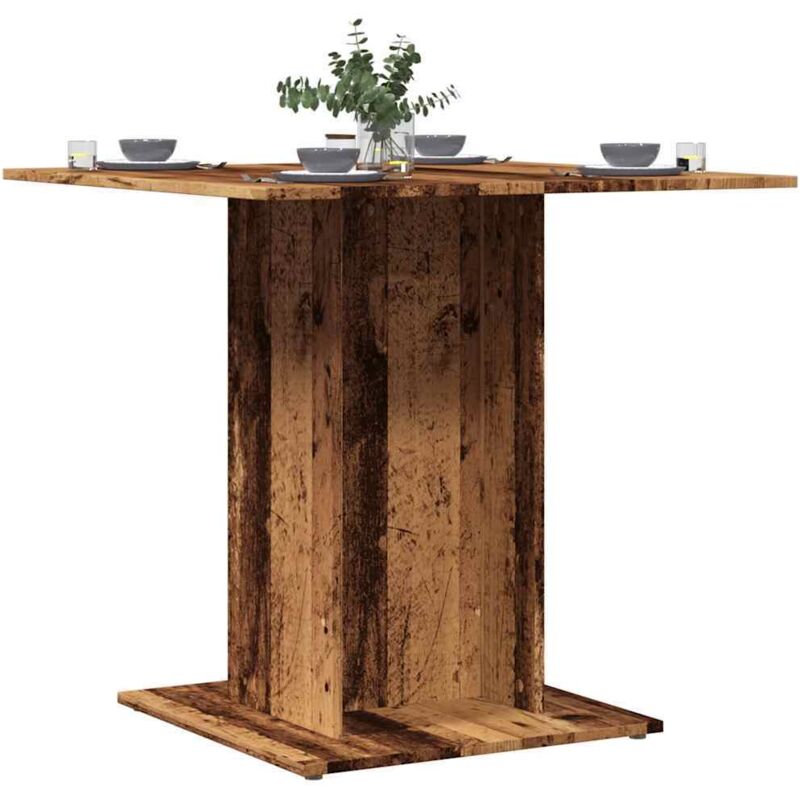 Esstisch Altholz-optik 80x80x75 Cm Holzwerkstoff - Vidaxl