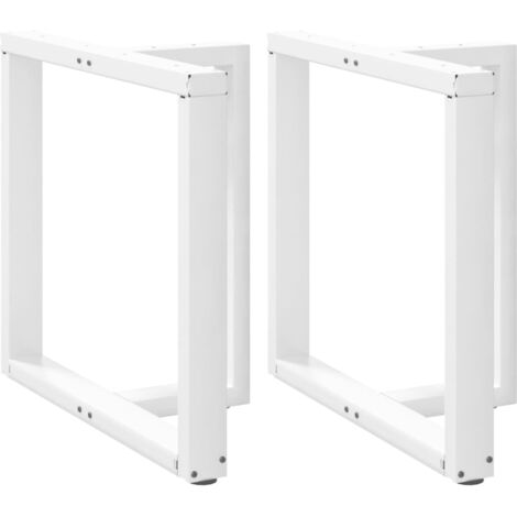 Esstischbeine T-Form 2 Stk. Weiß 80x35x(72-73) cm Stahl vidaXL