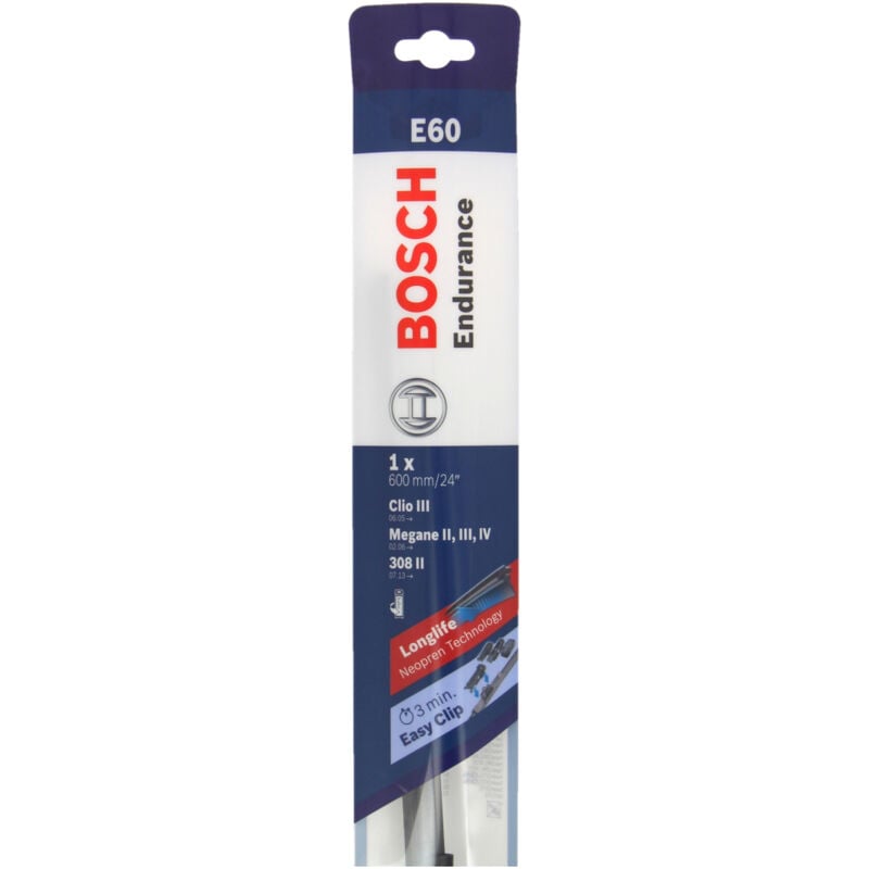 Bosch - Balai essuie glace Plat endurance E60