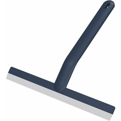 Essuie-glace de douche, essuie-glace de salle de bain en silicone à long manche, outil de nettoyage de vitres mural universel, miroir de vitre de voiture sans marque (bleu marine)