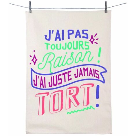 Essuie main - Jamais tord - en coton décoré