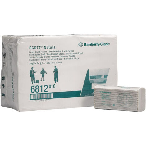 Essuie-mains 6812 2 plis blanc L500xl250ca.mm 1680 essuie-mains/boîte KLEENEX