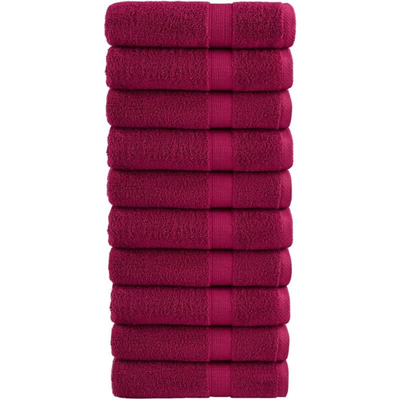 Vidaxl - Serviettes de bain de qualité supérieure solund 10 pcs bordeaux