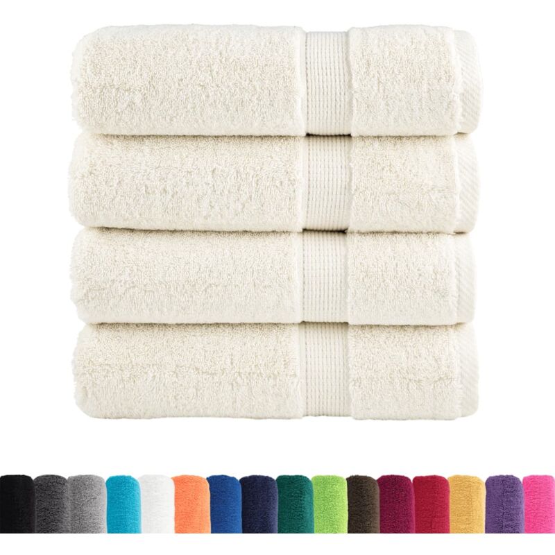 Vidaxl - Serviettes de bain de qualité supérieure solund 4 pcs 600g/m²