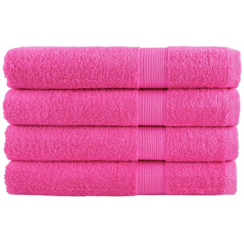 Serviettes de sauna de qualité supérieure solund 4 pcs rose Vidaxl