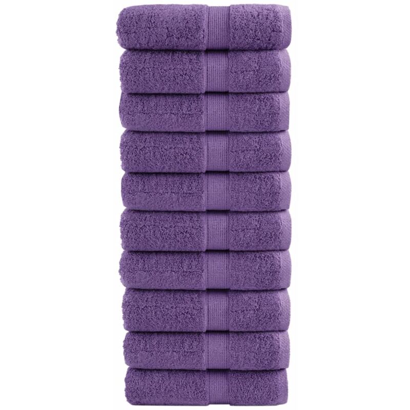 Serviettes d'invité de qualité supérieure solund 10 pcs violet Vidaxl