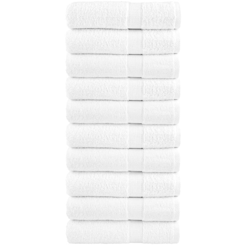 Essuie-mains de qualité supérieure solund 10 pcs blanc 600 g/m² Vidaxl