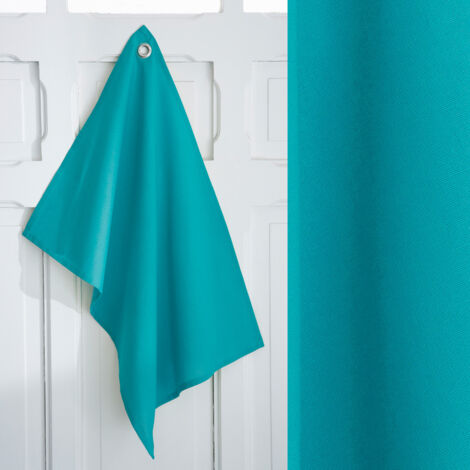 Essuie mains en coton couleur Mer du Sud 50 x 70 cm