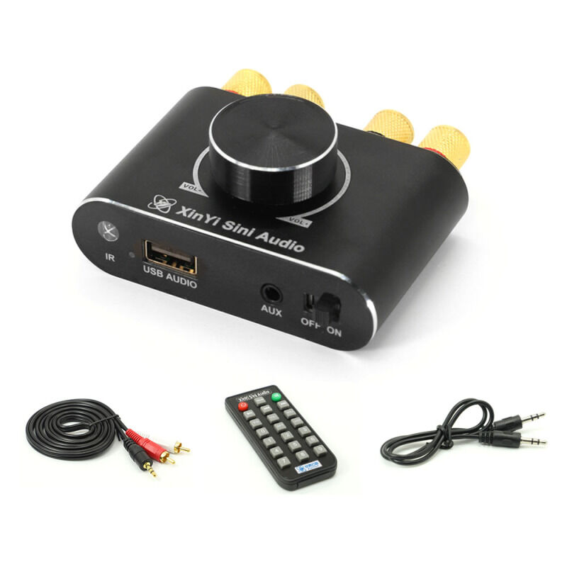 Amplificateur de puissance audio sans fil bt 5.1 50 w + 50 w, amplificateur de son portable pour voiture et maison