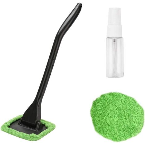 Essuyeur Vitre Auto - Manche Extensible Pivotant - Chiffon Microfibre Lavable - Pour Nettoyage Intérieur Extérieur Vitres Voiture Maison Miroirs Écrans - 1 Pièce