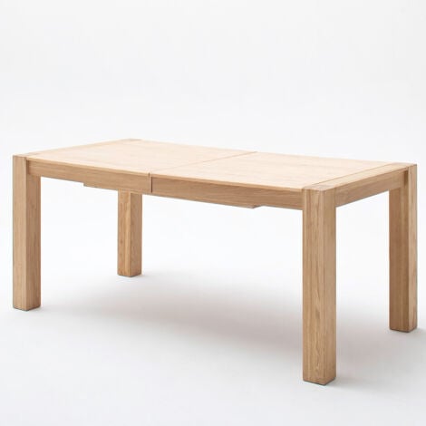 Esszimmer Esstisch BADALONA-05 aus Eiche Bianco massiv, ausziehbar - B/H/T: 180-230/78/90cm