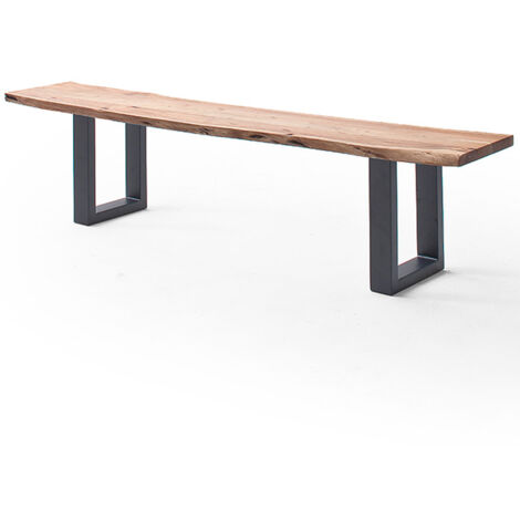 Esszimmer Sitzbank mit 160 cm Breite, Akazie massiv, natur lackiert - COSENZA-06