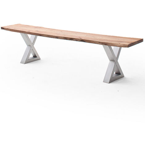 Esszimmer Sitzbank mit 160 cm Breite, Akazie massiv, natur lackiert - COSENZA-06