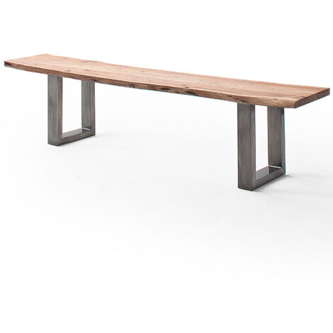 Esszimmer Sitzbank mit 180 cm Breite, Akazie massiv, natur lackiert - COSENZA-06