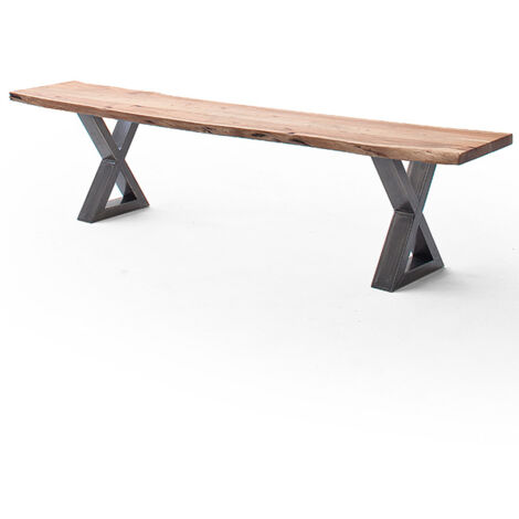Esszimmer Sitzbank mit 180 cm Breite, Akazie massiv, natur lackiert - COSENZA-06