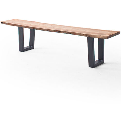 Esszimmer Sitzbank mit 200 cm Breite, Akazie massiv, natur lackiert - COSENZA-06