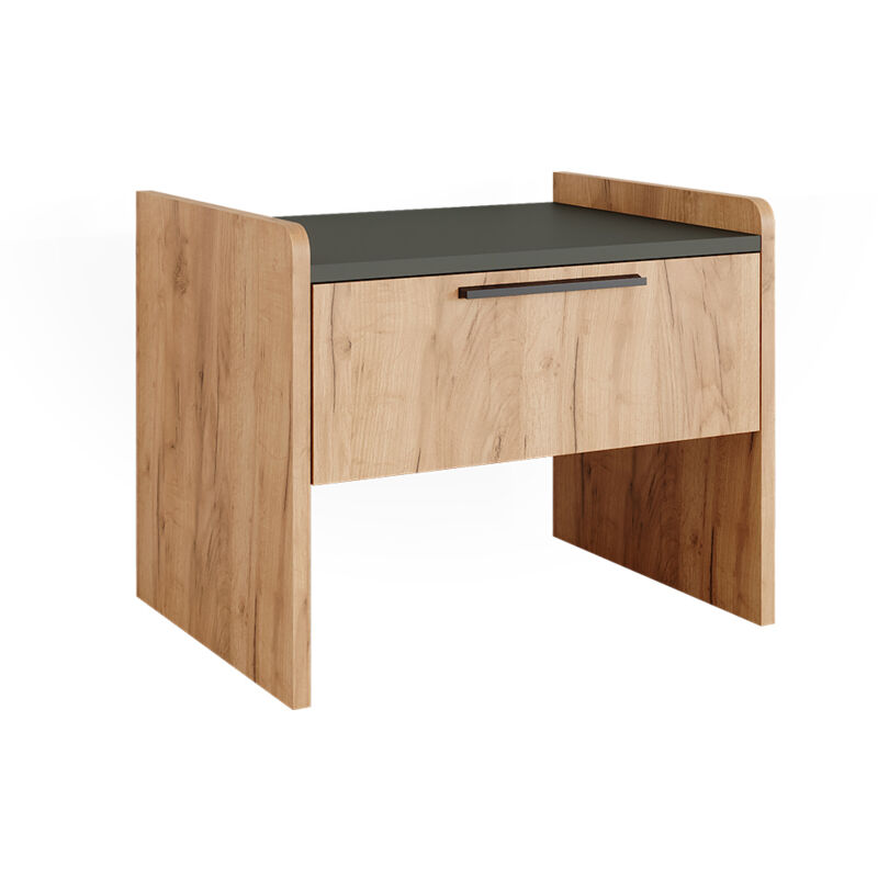 Esszimmerbank Roman, Goldkraft Eiche/anthrazit, 53.5 X 41.1 Cm Mit 1 Schublade, Vicco