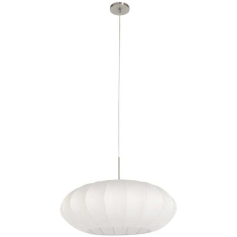Esszimmerlampe Pendelleuchte Hängelampe Deckenleuchte Metall Seide D 60 cm