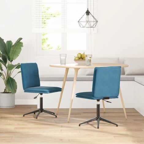 Esszimmerstühle 2 Stk. Blau Samt vidaXL