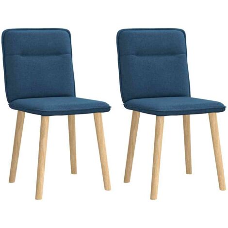 Esszimmerstühle 2 Stk. Blau Stoff vidaXL