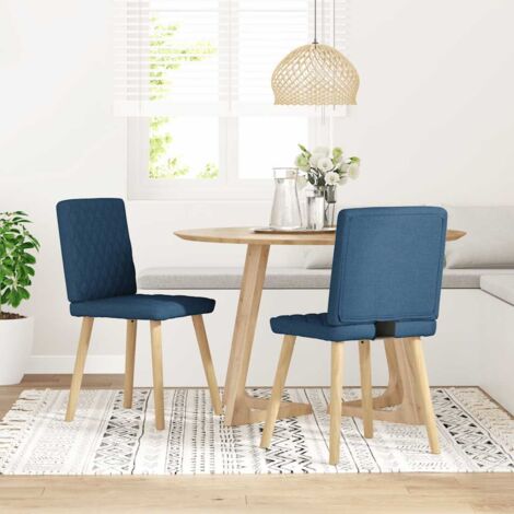 Esszimmerstühle 2 Stk. Blau Stoff vidaXL229518
