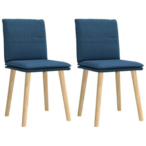Esszimmerstühle 2 Stk. Blau Stoff vidaXL517781