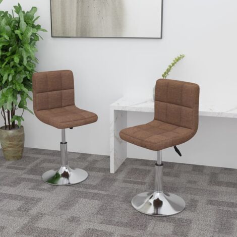 Esszimmerstühle 2 Stk. Drehbar Braun Stoff vidaXL248283