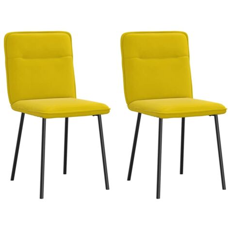 Esszimmerstühle 2 Stk. Gelb Samt vidaXL587863