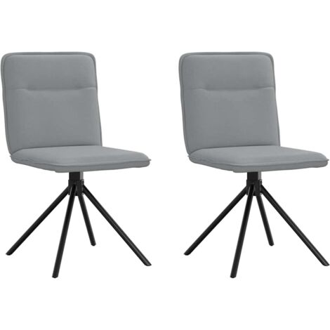Esszimmerstühle 2 Stk. Hellgrau Stoff vidaXL565082