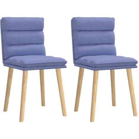 Esszimmerstühle 2 Stk. Jeansblau Stoff vidaXL