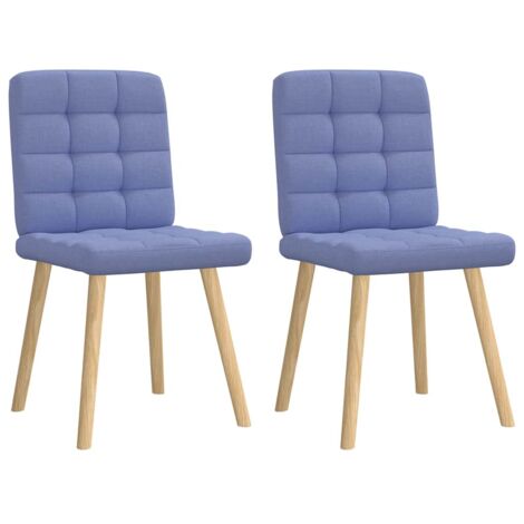 Esszimmerstühle 2 Stk. Jeansblau Stoff vidaXL210566