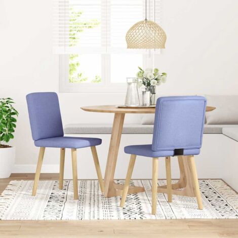 Esszimmerstühle 2 Stk. Jeansblau Stoff vidaXL766099