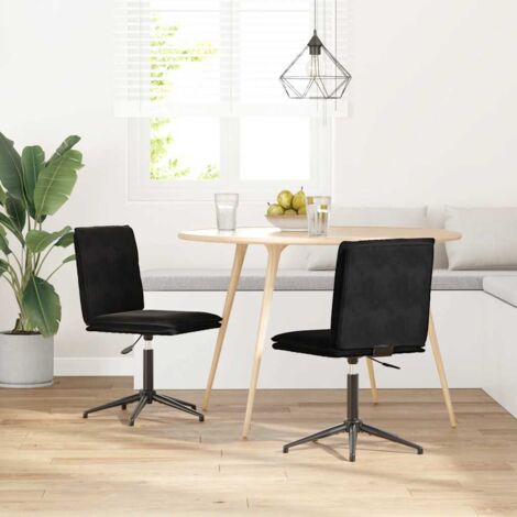 Esszimmerstühle 2 Stk. Schwarz Samt vidaXL