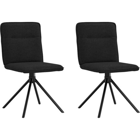 Esszimmerstühle 2 Stk. Schwarz Stoff vidaXL342130