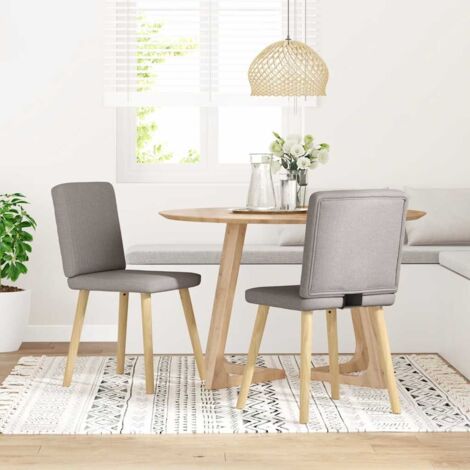 Esszimmerstühle 2 Stk. Taupe Stoff vidaXL