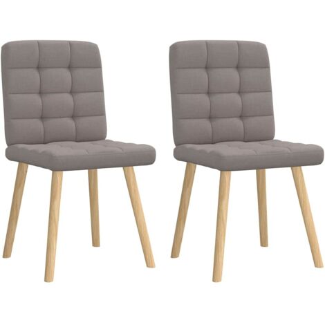 Esszimmerstühle 2 Stk. Taupe Stoff vidaXL