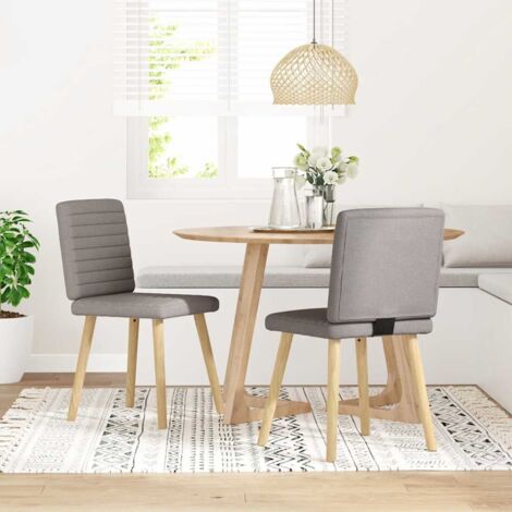 Esszimmerstühle 2 Stk. Taupe Stoff vidaXL157075