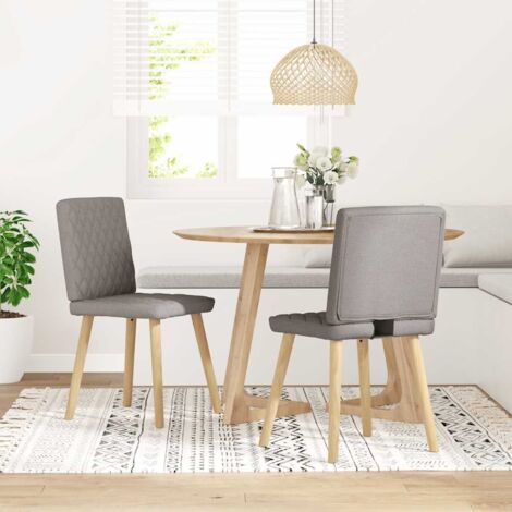 Esszimmerstühle 2 Stk. Taupe Stoff vidaXL168123
