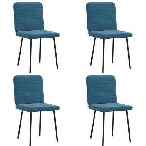 Esszimmerstühle 4 Stk. Blau Samt vidaXL152082