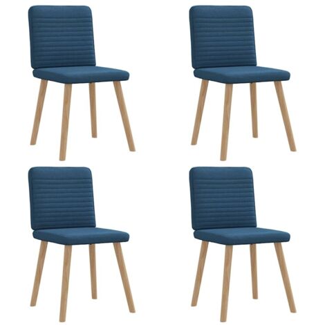 Esszimmerstühle 4 Stk. Blau Stoff vidaXL