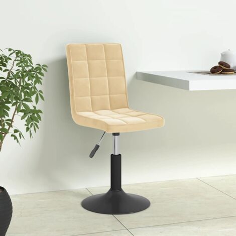 Esszimmerstühle 4 Stk. Drehbar Creme Samt