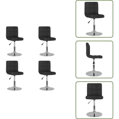 Esszimmerstühle 4 Stk. Drehbar Schwarz Stoff - Esszimmerstuhl - Esszimmerstühle - Stuhl - Stühle