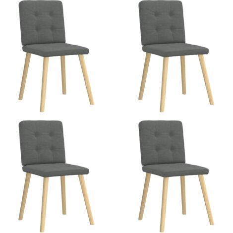 Esszimmerstühle 4 Stk. Dunkelgrau Stoff vidaXL275104
