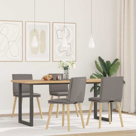 Esszimmerstühle 4 Stk. Taupe Stoff vidaXL