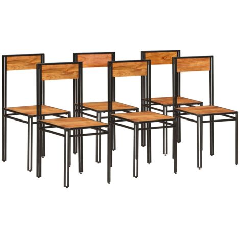 Esszimmerstühle 6 Stk. Akazie Massivholz vidaXL