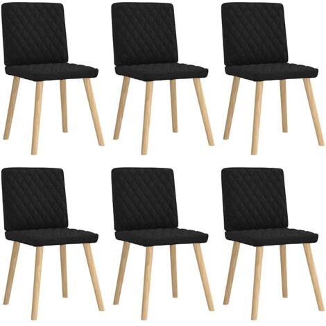 Esszimmerstühle 6 Stk. Schwarz Stoff vidaXL932809