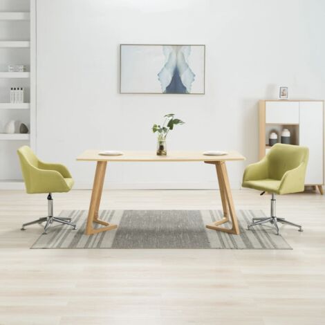 Esszimmerstühle Drehbar 2 Stk. Grün Stoff vidaXL